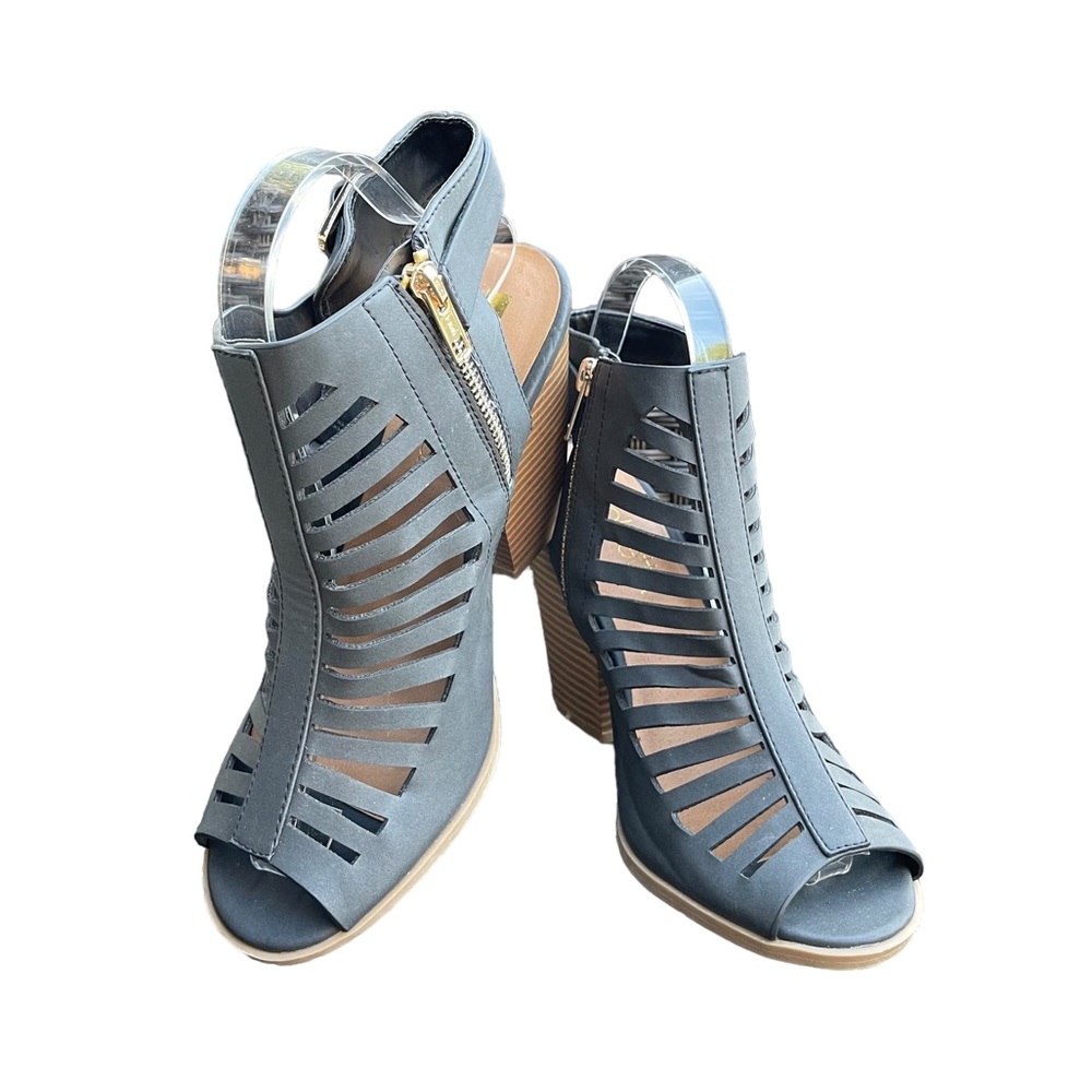 Dolce Vita Dolcetta Gray Ankle Block Heel Sandal Womens Shoes Size 8 - Picture 5 of 11